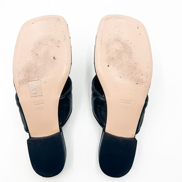 Gucci GG Marmont Matelassé Quilted Chevron Sandals EU 38.5 US 8.5 - Picture 10 of 14